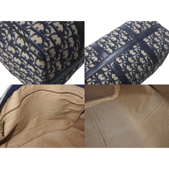 Dior Beige Mini Bag Christian  Leather Navy Trotter - Picture 8 of 9